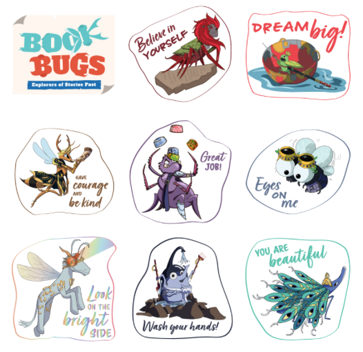 Book Bugs Stickers